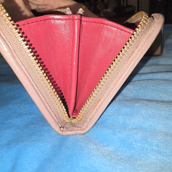 Loewe Heritage Zip Around Wallet Round Zipper Long Mauve Leather - Picture 8 of 11